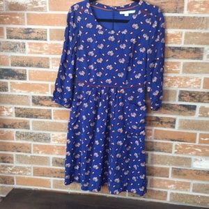 DR201  Boden Fall Dress, Blue, ¾ sleeve size US4R